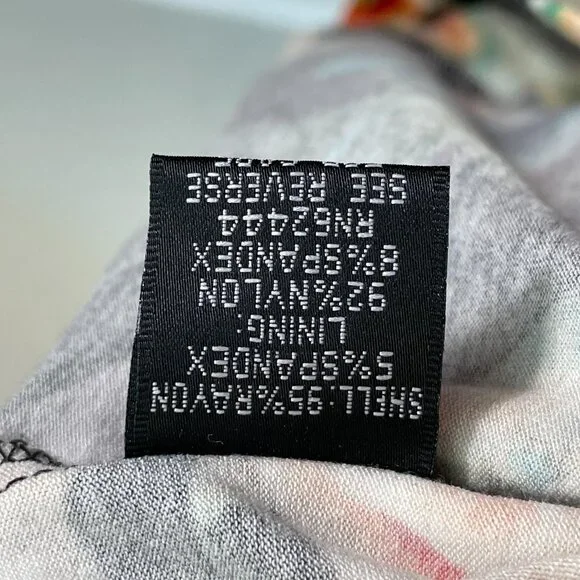 Artelier Nicole Miller Womens 10 Knit Floral Ruched Cap Sleeve Bodycon Dress - Picture 8 of 9